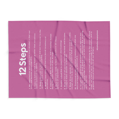 Haler Smith - Home Decor - Haler Smith Polar Fleece Blanket - 12 Steps - Light Pink