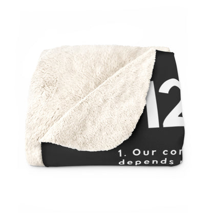 Haler Smith - Home Decor - Haler Smith Sherpa Fleece Blanket - 12 Traditions - Black