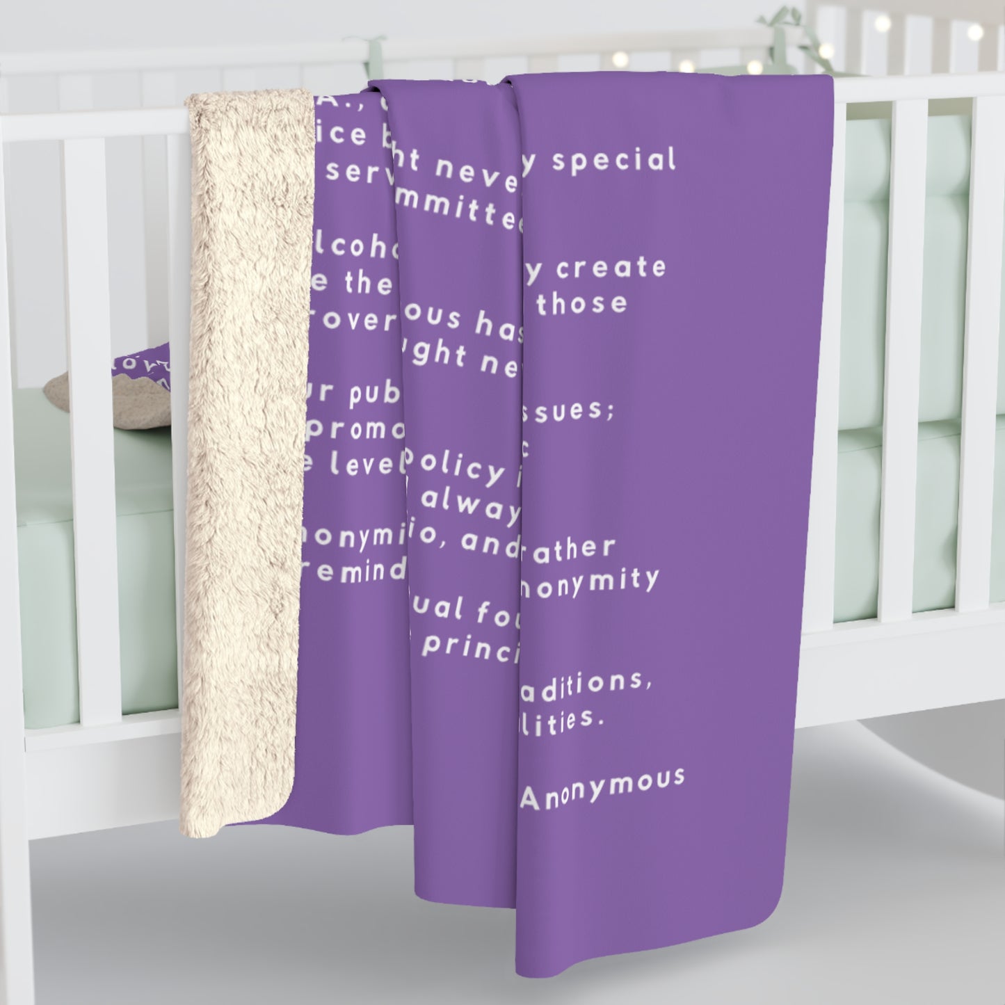 Haler Smith - Home Decor - Haler Smith Sherpa Fleece Blanket - 12 Traditions - Light Purple