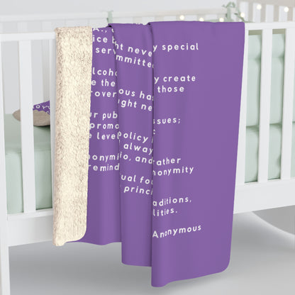 Haler Smith - Home Decor - Haler Smith Sherpa Fleece Blanket - 12 Traditions - Light Purple