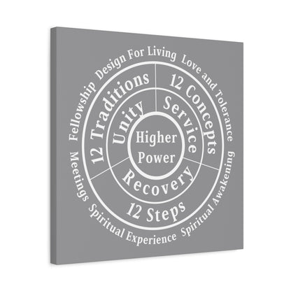Haler Smith - Canvas - Haler Smith Matte Canvas - Higher Power 1 - Gray Matte Finish