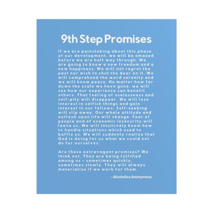 Haler Smith Rolled Poster - 9th Step Promises - Vertical Light Blue Matte Finish