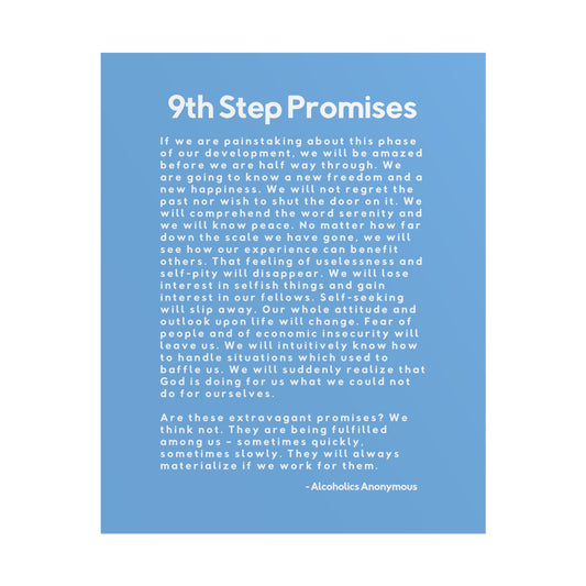Haler Smith Rolled Poster - 9th Step Promises - Vertical Light Blue Matte Finish