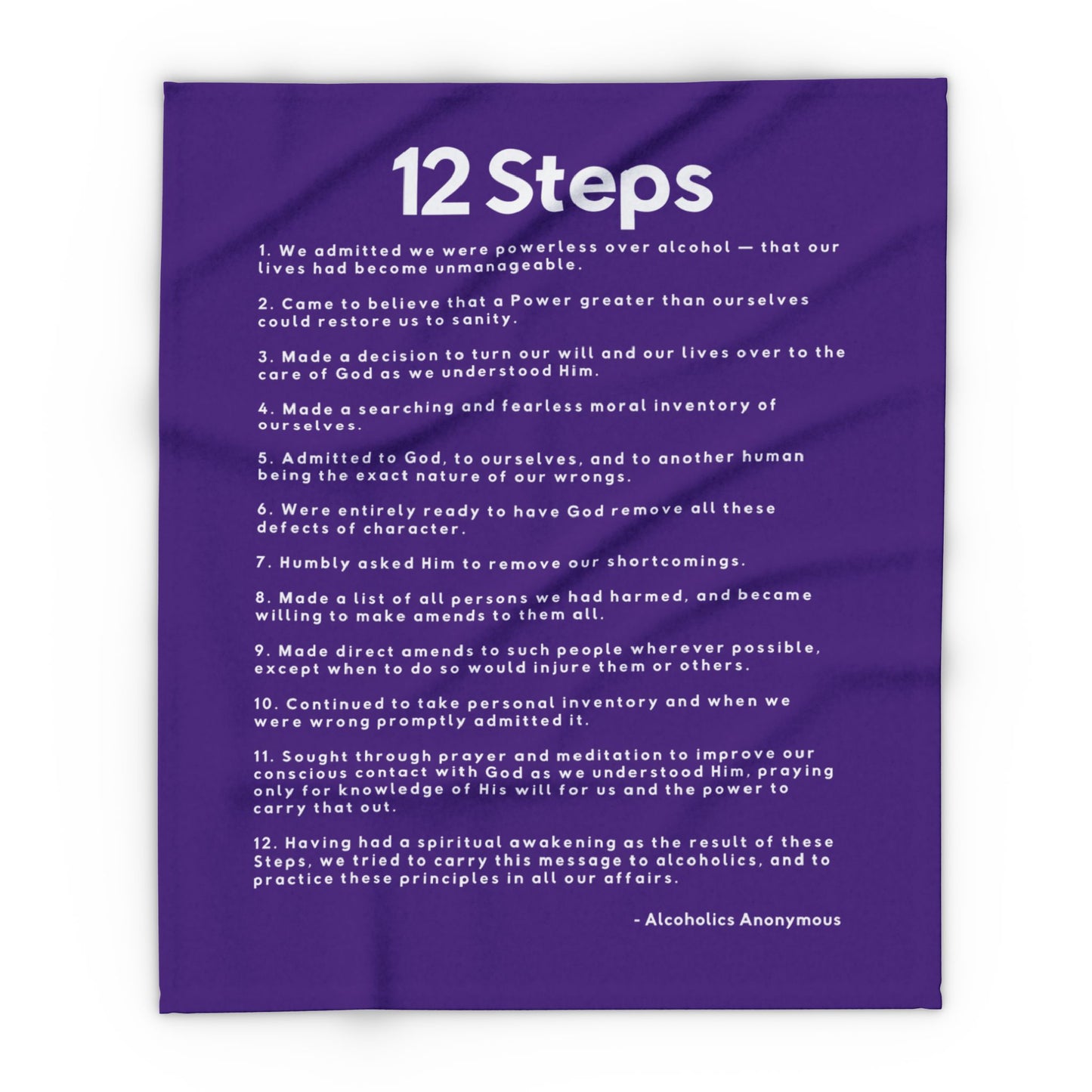 Haler Smith - Home Decor - Haler Smith Polar Fleece Blanket - 12 Steps - Purple