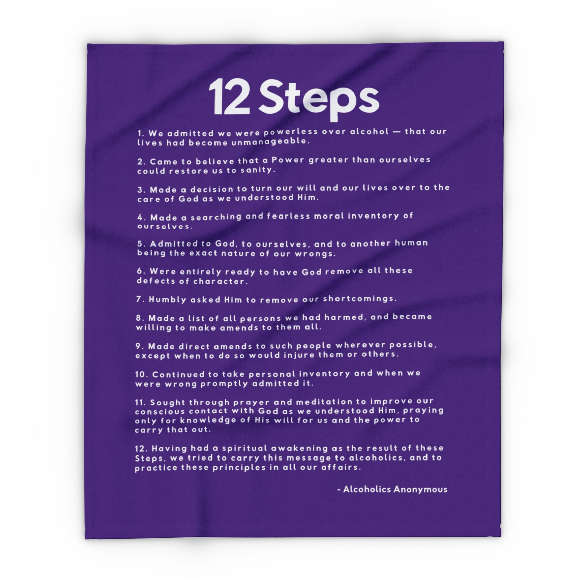 Haler Smith - Home Decor - Haler Smith Polar Fleece Blanket - 12 Steps - Purple