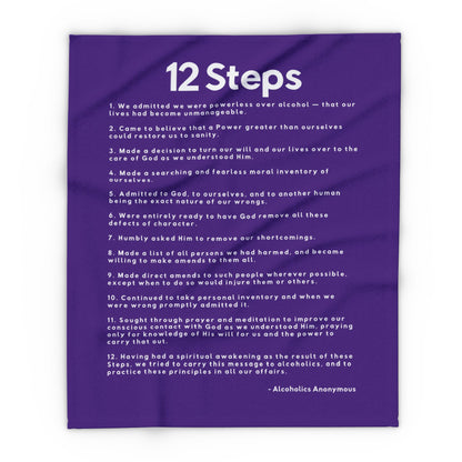 Haler Smith - Home Decor - Haler Smith Polar Fleece Blanket - 12 Steps - Purple