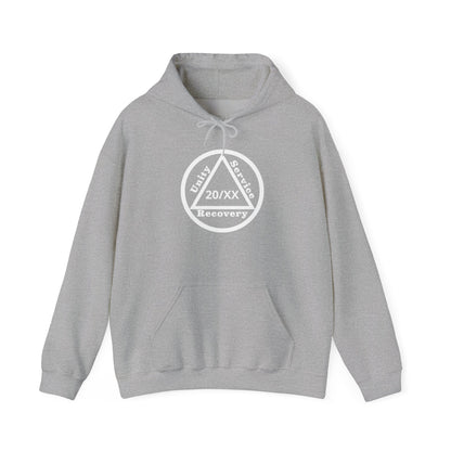 Sobriety Hoodie | Unity Service Recovery Sobriety Years Design 1 On The Front