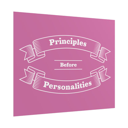 Haler Smith - Poster - Haler Smith Rolled Poster - Principles Before Personalities 1 - Light Pink Matte Finish