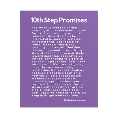 Haler Smith - Poster - Haler Smith Rolled Poster - 10th Step Promises - Vertical Light Purple Matte Finish