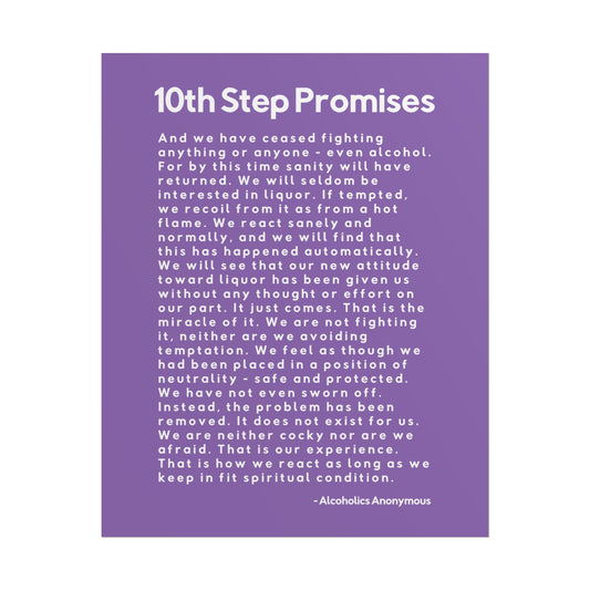 Haler Smith - Poster - Haler Smith Rolled Poster - 10th Step Promises - Vertical Light Purple Matte Finish