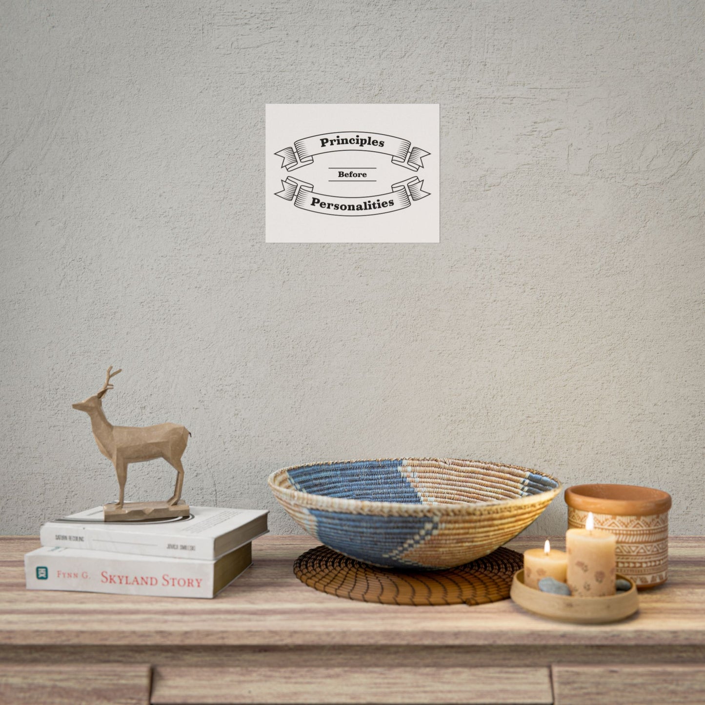 Haler Smith - Poster - Haler Smith Rolled Poster - Principles Before Personalities 1 - White Matte Finish