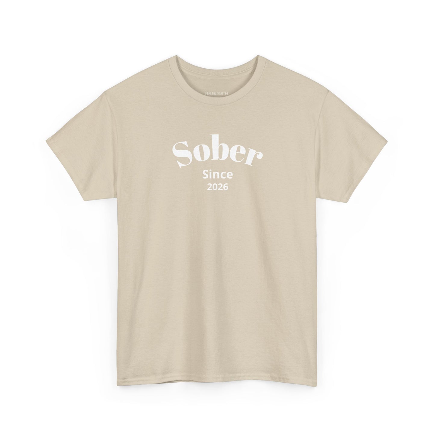 Recovery Short Sleeve T-Shirt | Sober Since Design 1 On The Front