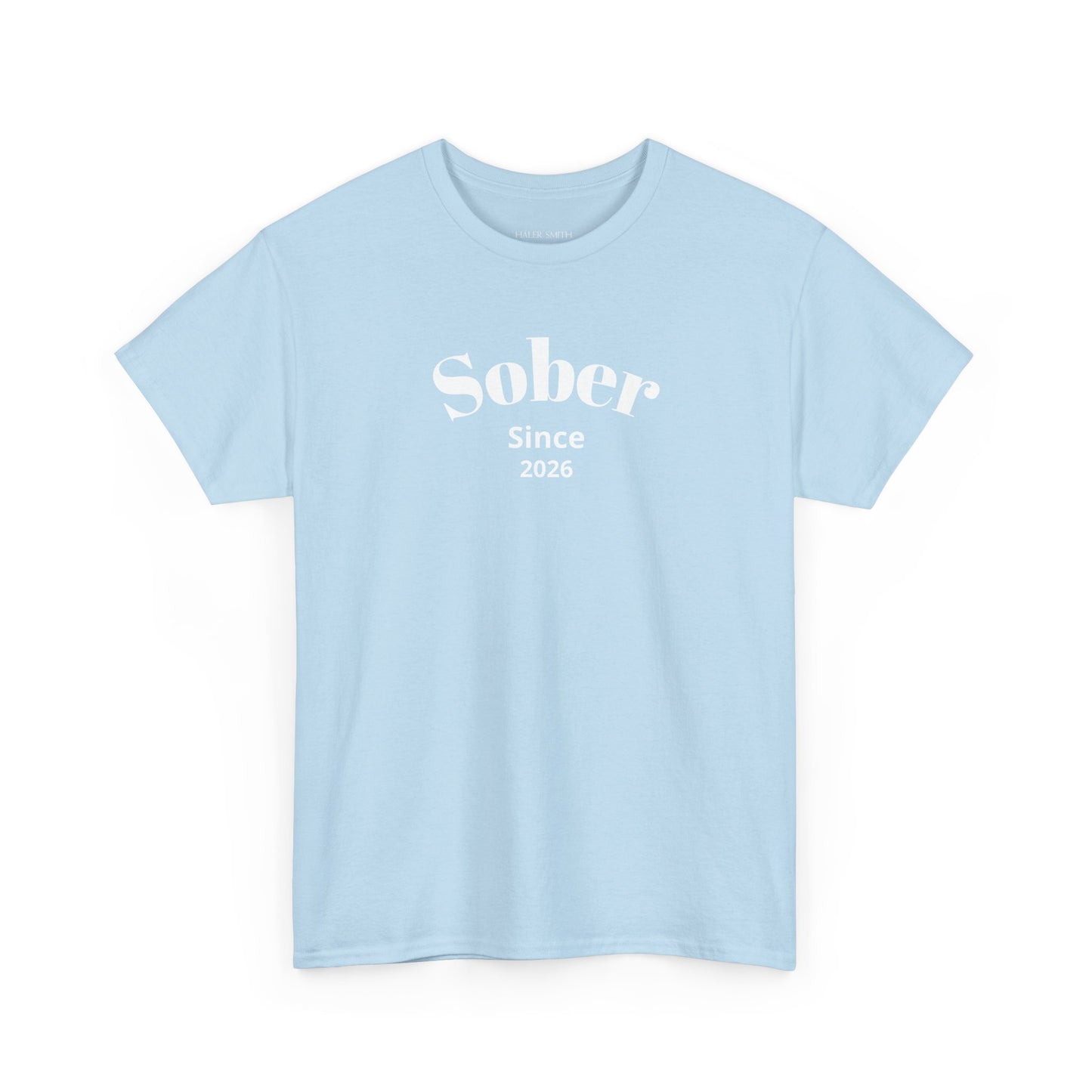Recovery Short Sleeve T-Shirt | Sober Since Design 1 On The Front
