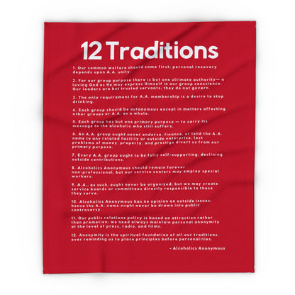 Haler Smith Polar Fleece Blanket - 12 Traditions - Dark Red