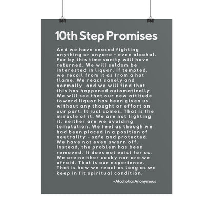 Haler Smith - Poster - Haler Smith Rolled Poster - 10th Step Promises - Vertical Dark Gray Matte Finish