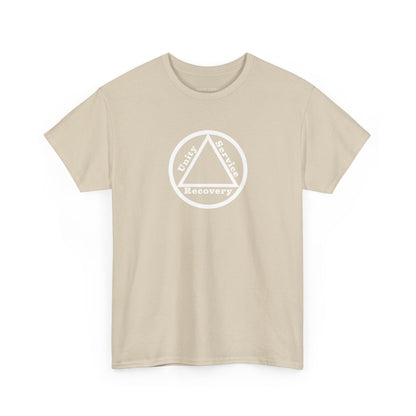 Sobriety Short Sleeve T-Shirt | Unity Service Recovery Design 1 On The Front