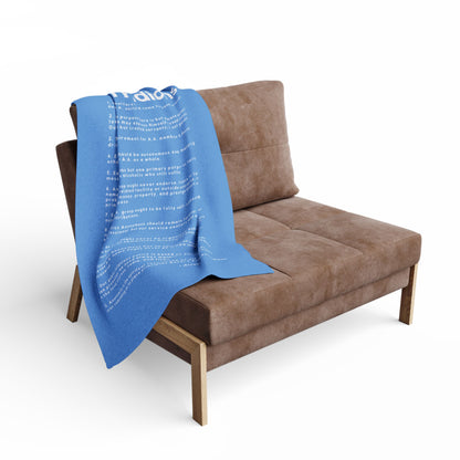 Haler Smith Polar Fleece Blanket - 12 Traditions - Light Blue