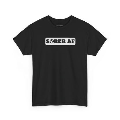 Recovery Short Sleeve T-Shirt | Sober AF Design 1 On The Front
