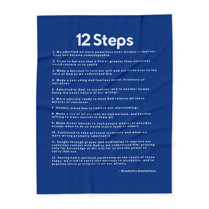 Haler Smith - Home Decor - Haler Smith Polar Fleece Blanket - 12 Steps - Dark Blue