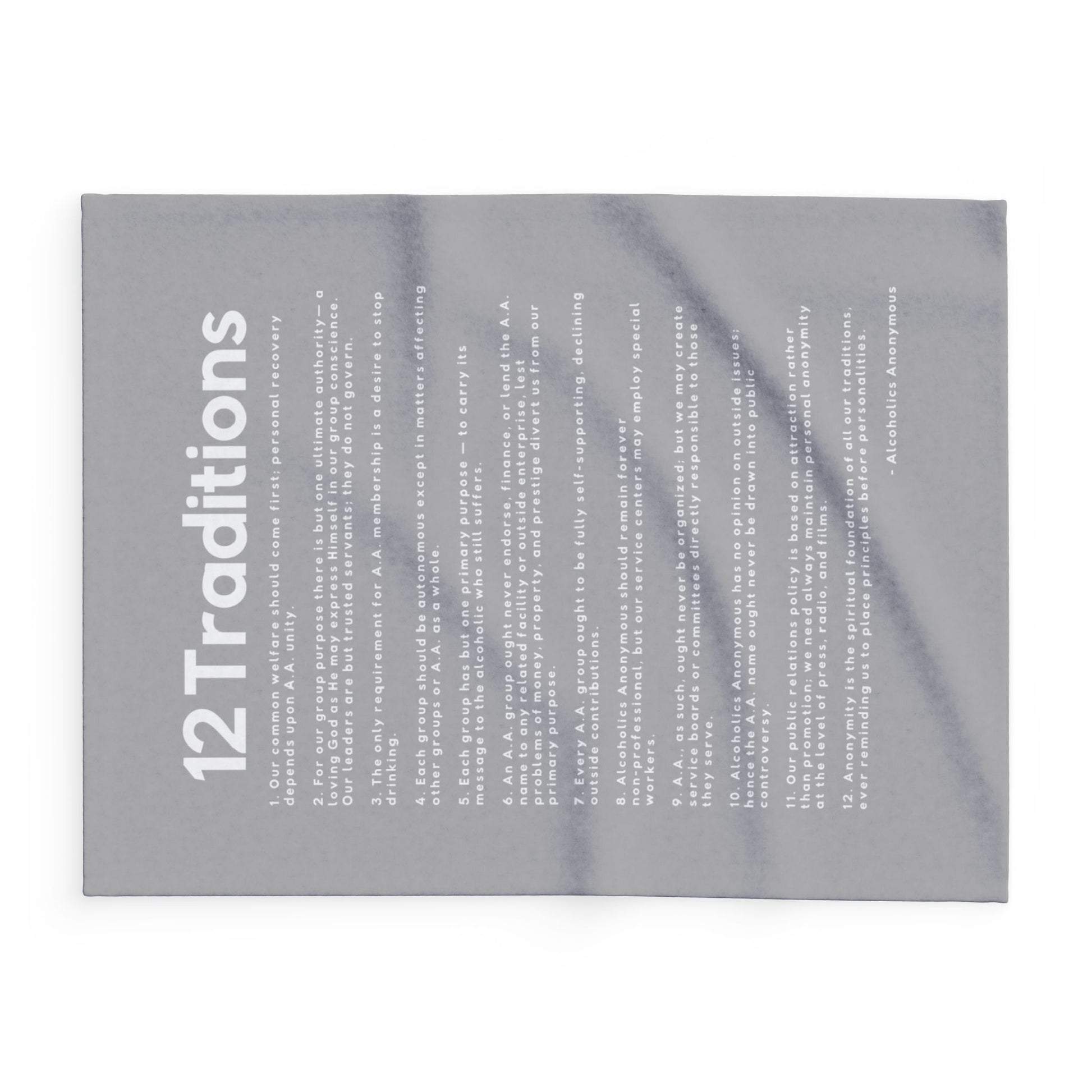 Haler Smith - Home Decor - Haler Smith Polar Fleece Blanket - 12 Traditions - Light Gray