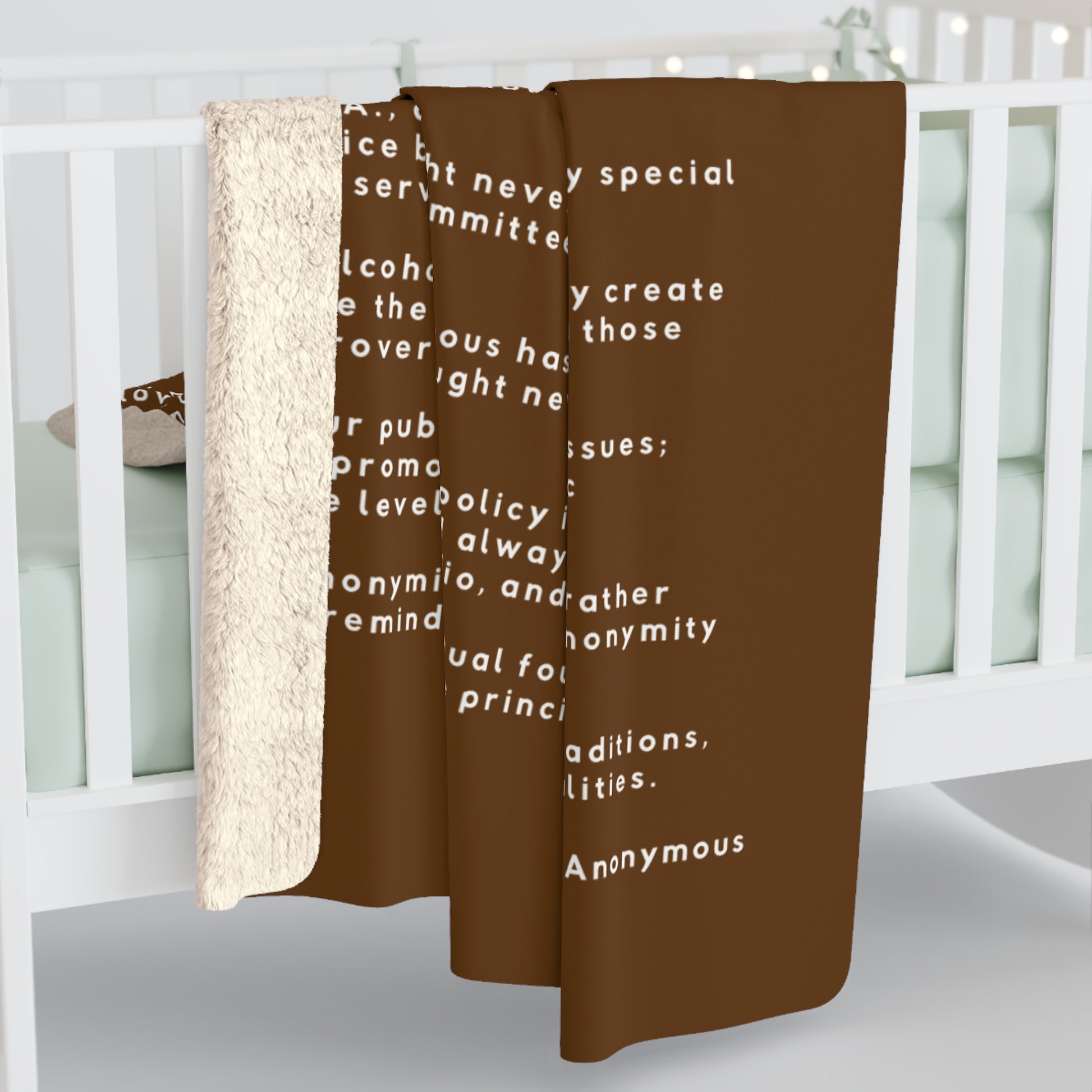 Haler Smith - Home Decor - Haler Smith Sherpa Fleece Blanket - 12 Traditions - Brown