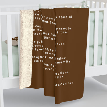 Haler Smith - Home Decor - Haler Smith Sherpa Fleece Blanket - 12 Traditions - Brown