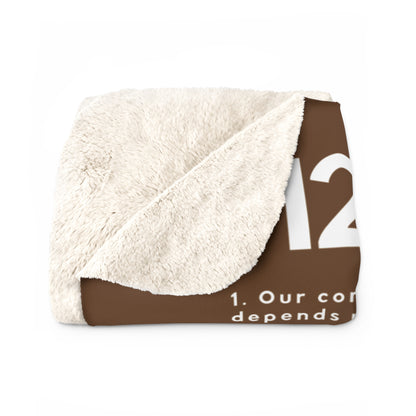 Haler Smith - Home Decor - Haler Smith Sherpa Fleece Blanket - 12 Traditions - Brown