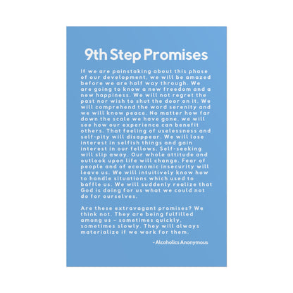 Haler Smith Rolled Poster - 9th Step Promises - Vertical Light Blue Matte Finish