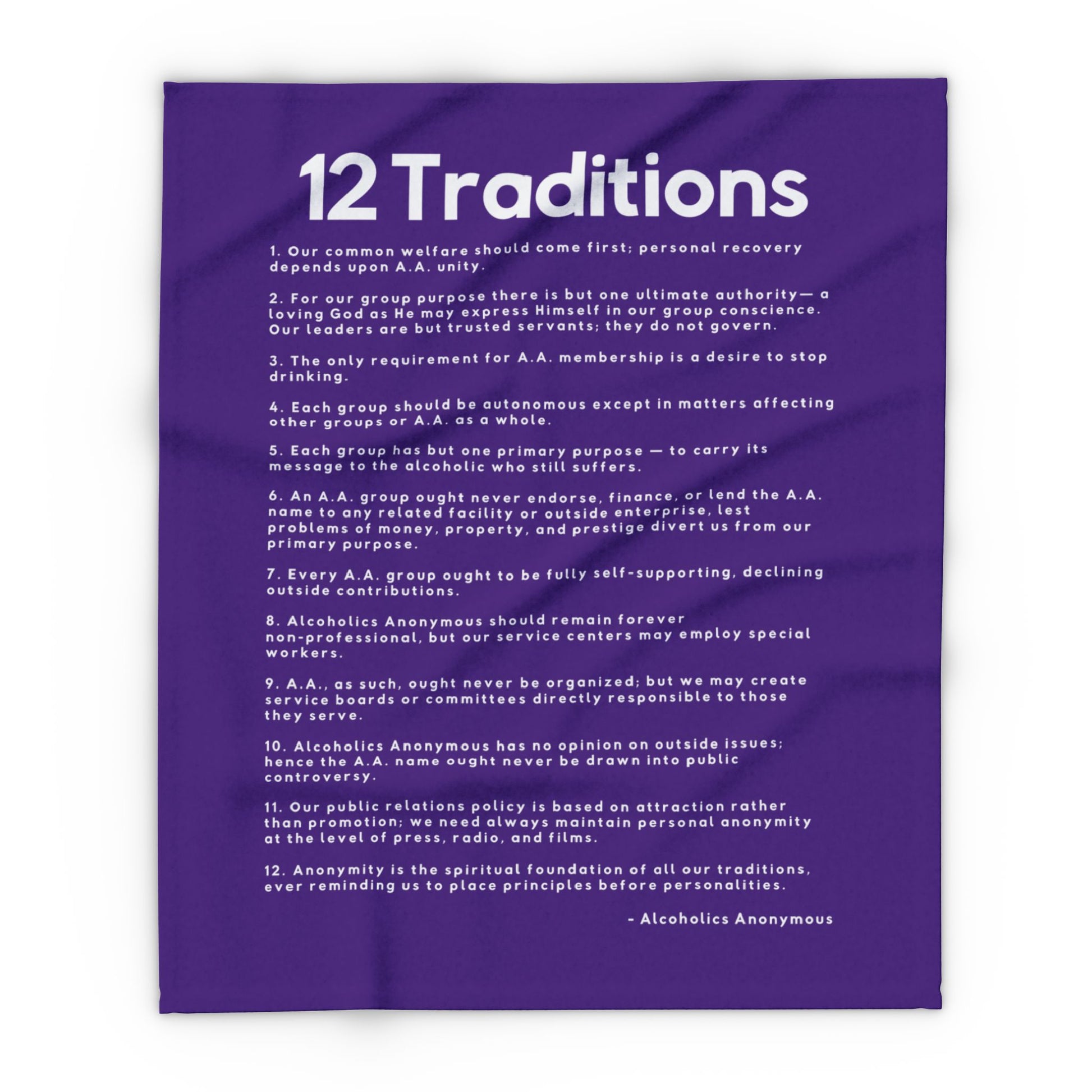 Haler Smith - Home Decor - Haler Smith Polar Fleece Blanket - 12 Traditions - Purple