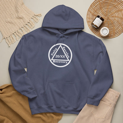 Sobriety Hoodie | Unity Service Recovery Sobriety Years Design 1 On The Front
