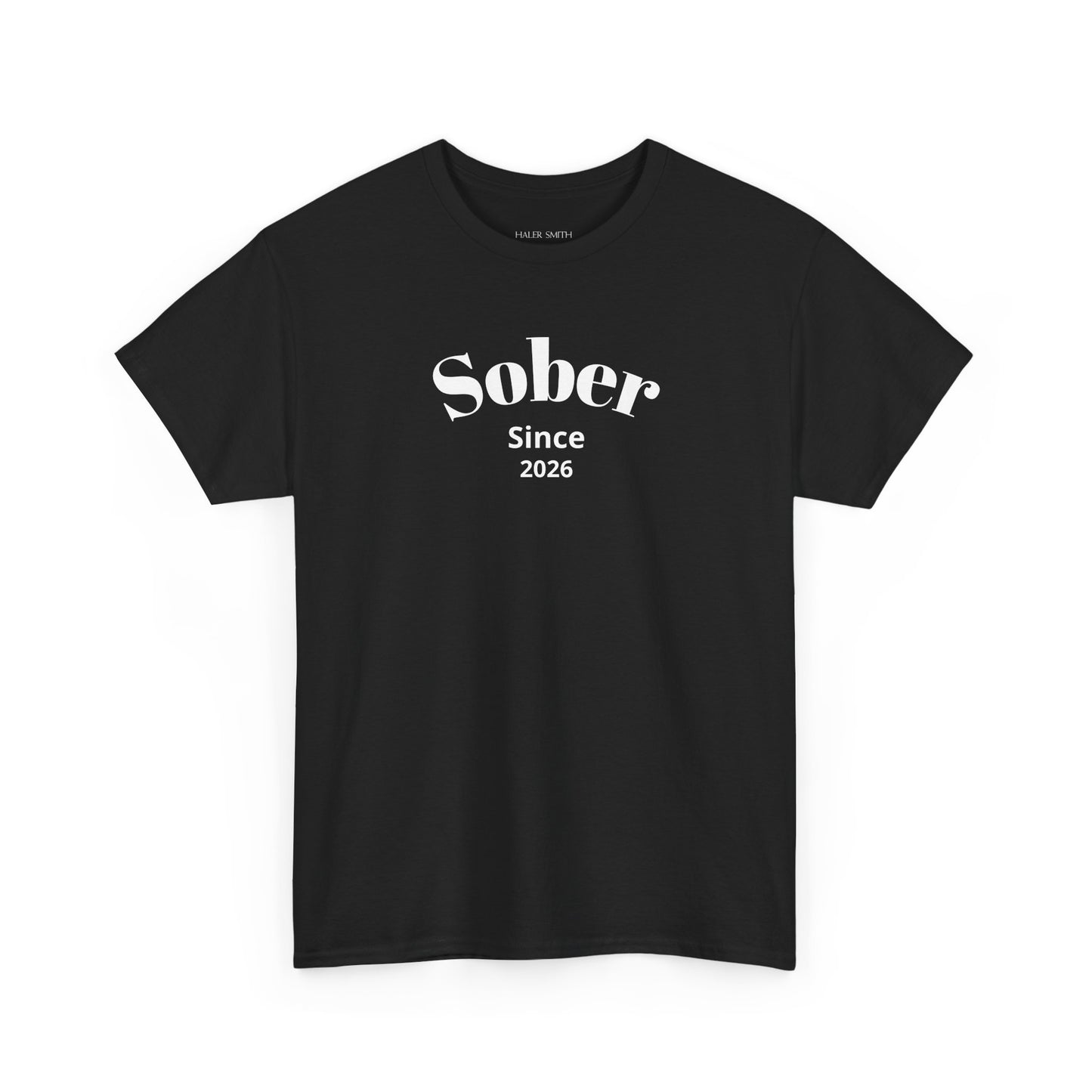 Recovery Short Sleeve T-Shirt | Sober Since Design 1 On The Front