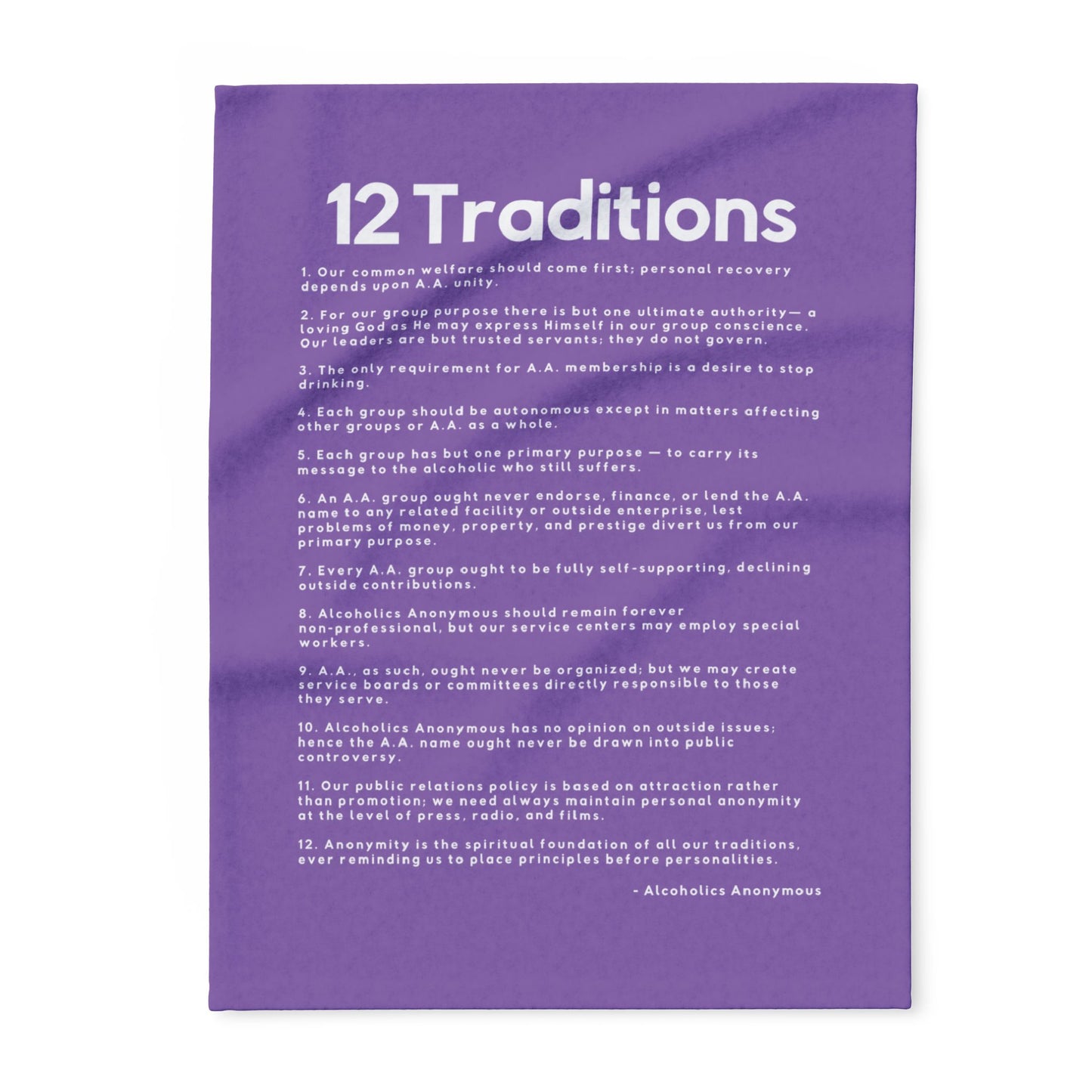 Haler Smith Polar Fleece Blanket - 12 Traditions - Light Purple