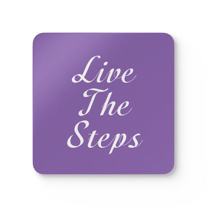 Haler Smith Corkwood Coaster Set Light Purple - Live The Steps White