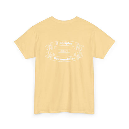 Haler Smith - T-Shirt - Haler Smith Heavy Cotton Short Sleeve Tee - Principles Before Personalities 1 - S - XL