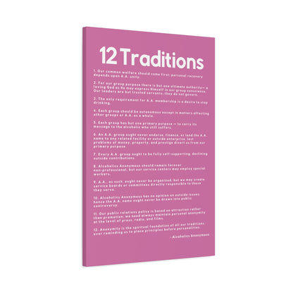Haler Smith - Canvas - Haler Smith Matte Canvas - 12 Traditions - Vertical Light Pink Matte Finish