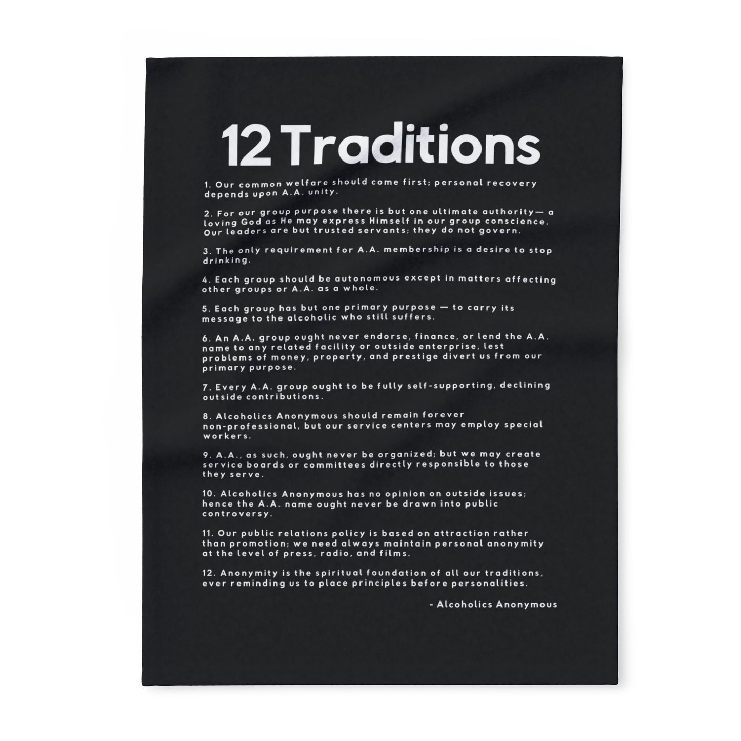 Haler Smith Polar Fleece Blanket - 12 Traditions - Black