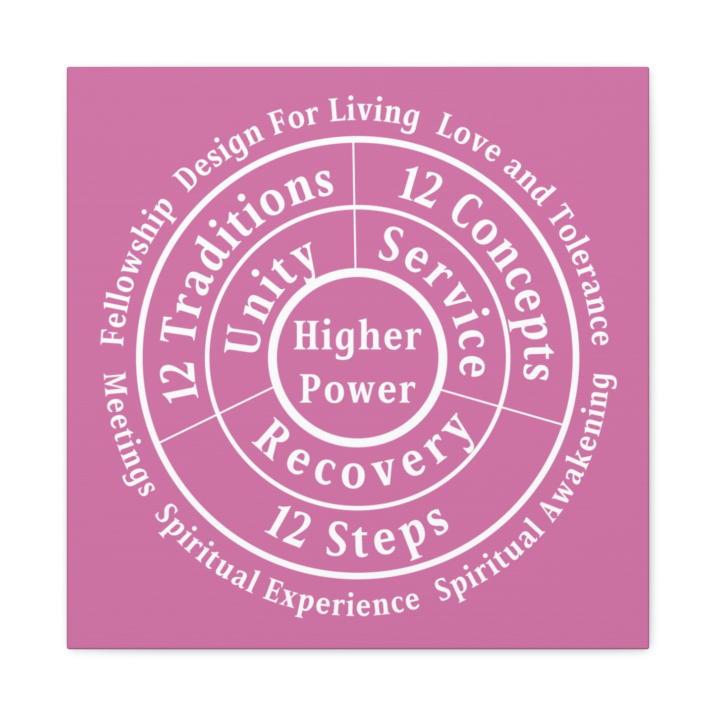 Haler Smith - Canvas - Haler Smith Matte Canvas - Higher Power 1 - Light Pink Matte Finish