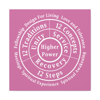 Haler Smith - Canvas - Haler Smith Matte Canvas - Higher Power 1 - Light Pink Matte Finish