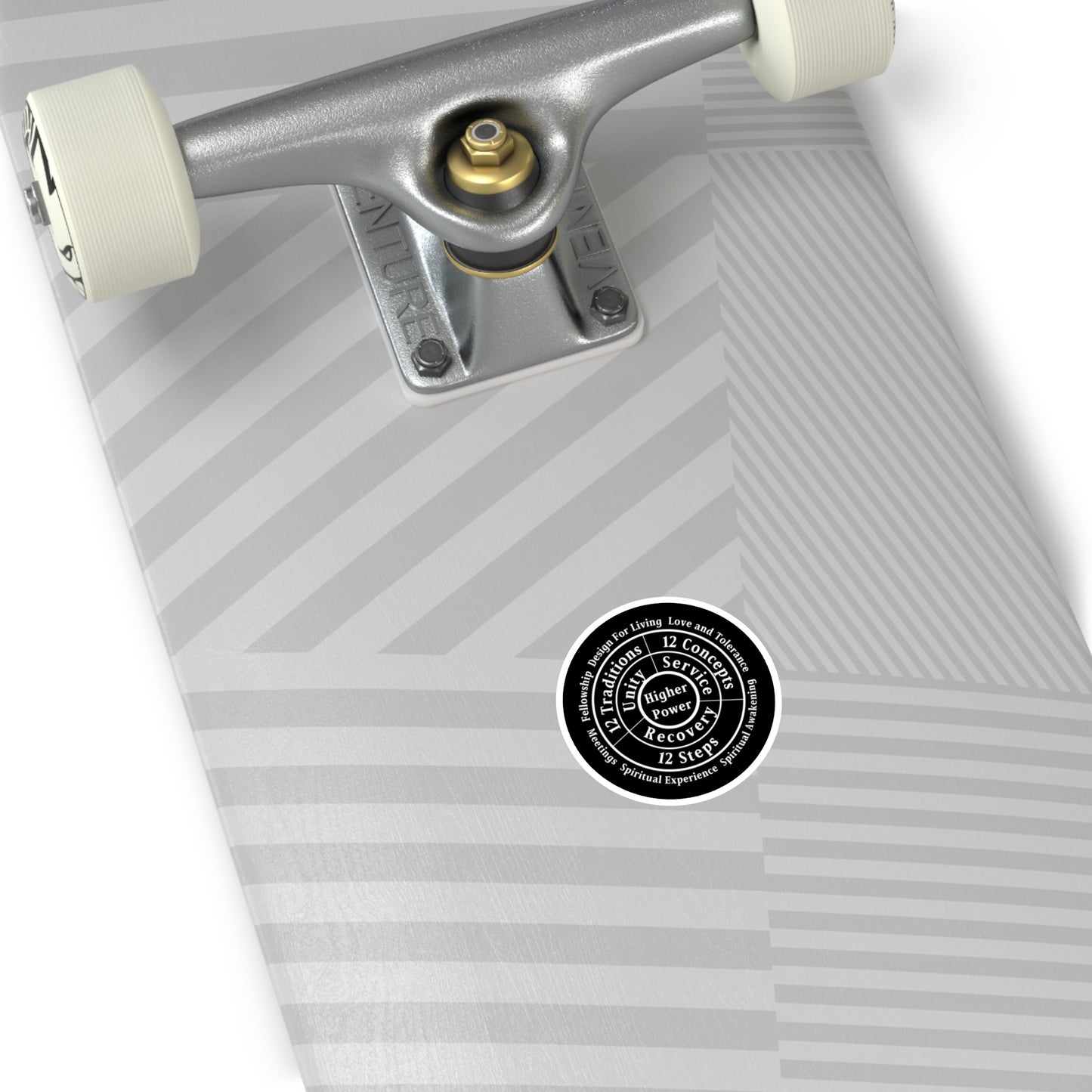 Haler Smith Vinyl Round Sticker - Higher Power 1 - Black