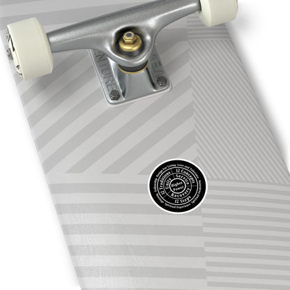 Haler Smith Vinyl Round Sticker - Higher Power 1 - Black