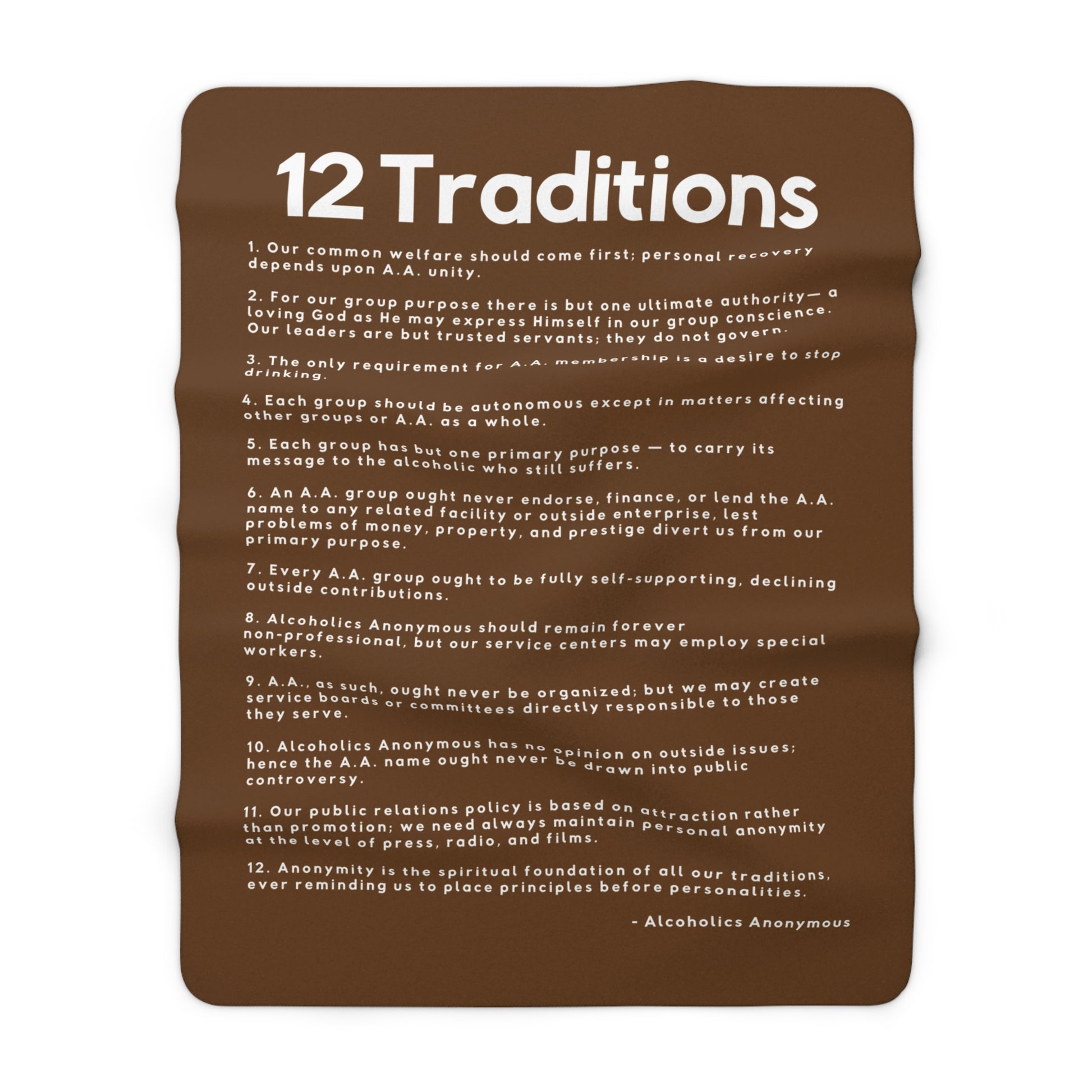 Haler Smith - Home Decor - Haler Smith Sherpa Fleece Blanket - 12 Traditions - Brown