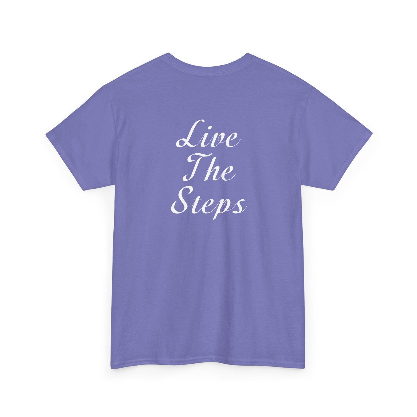 Haler Smith - T-Shirt - Haler Smith Heavy Cotton Short Sleeve Tee 2XL - 5XL - Live The Steps - White Letters