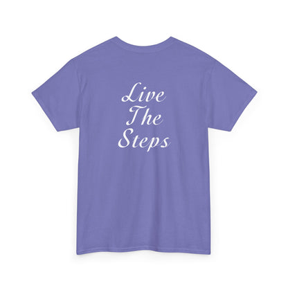 Haler Smith - T-Shirt - Haler Smith Heavy Cotton Short Sleeve Tee 2XL - 5XL - Live The Steps - White Letters