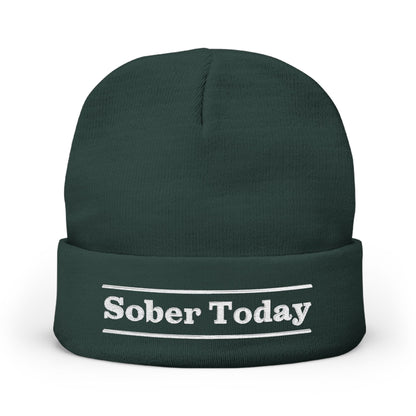 Haler Smith - Hats - Haler Smith Knit Beanie - Sober Today 3 - White Letters