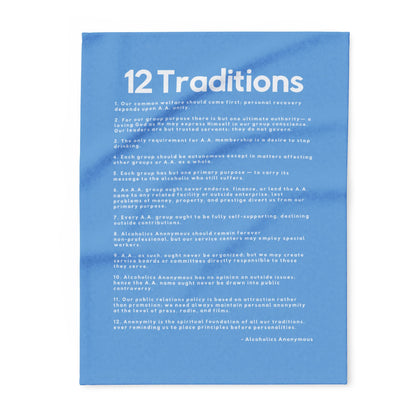 Haler Smith Polar Fleece Blanket - 12 Traditions - Light Blue