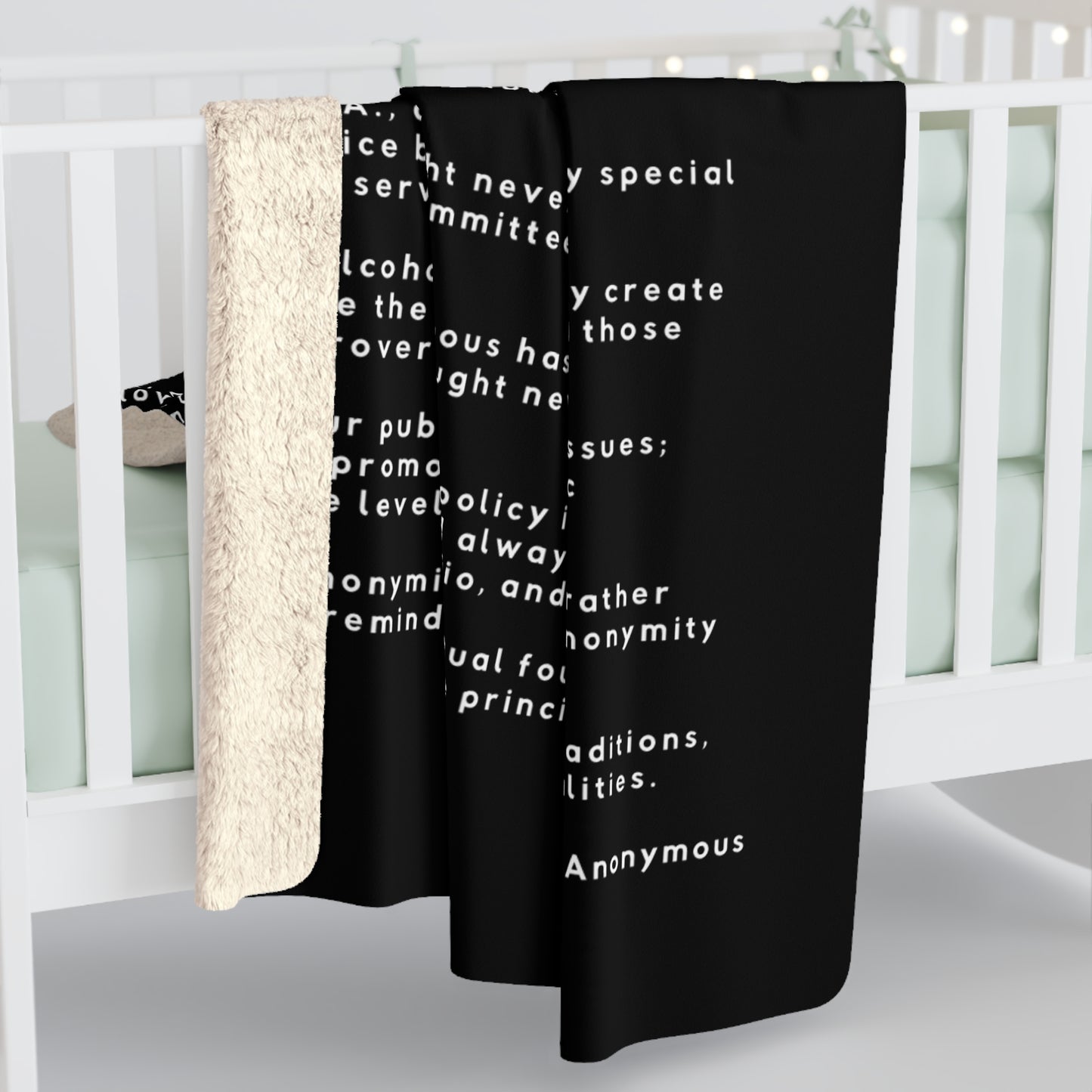 Haler Smith - Home Decor - Haler Smith Sherpa Fleece Blanket - 12 Traditions - Black