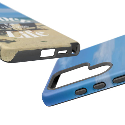 Recovery Phone Case | Sober Life Est. Design 1 | Beach Scene Samsung Galaxy Case
