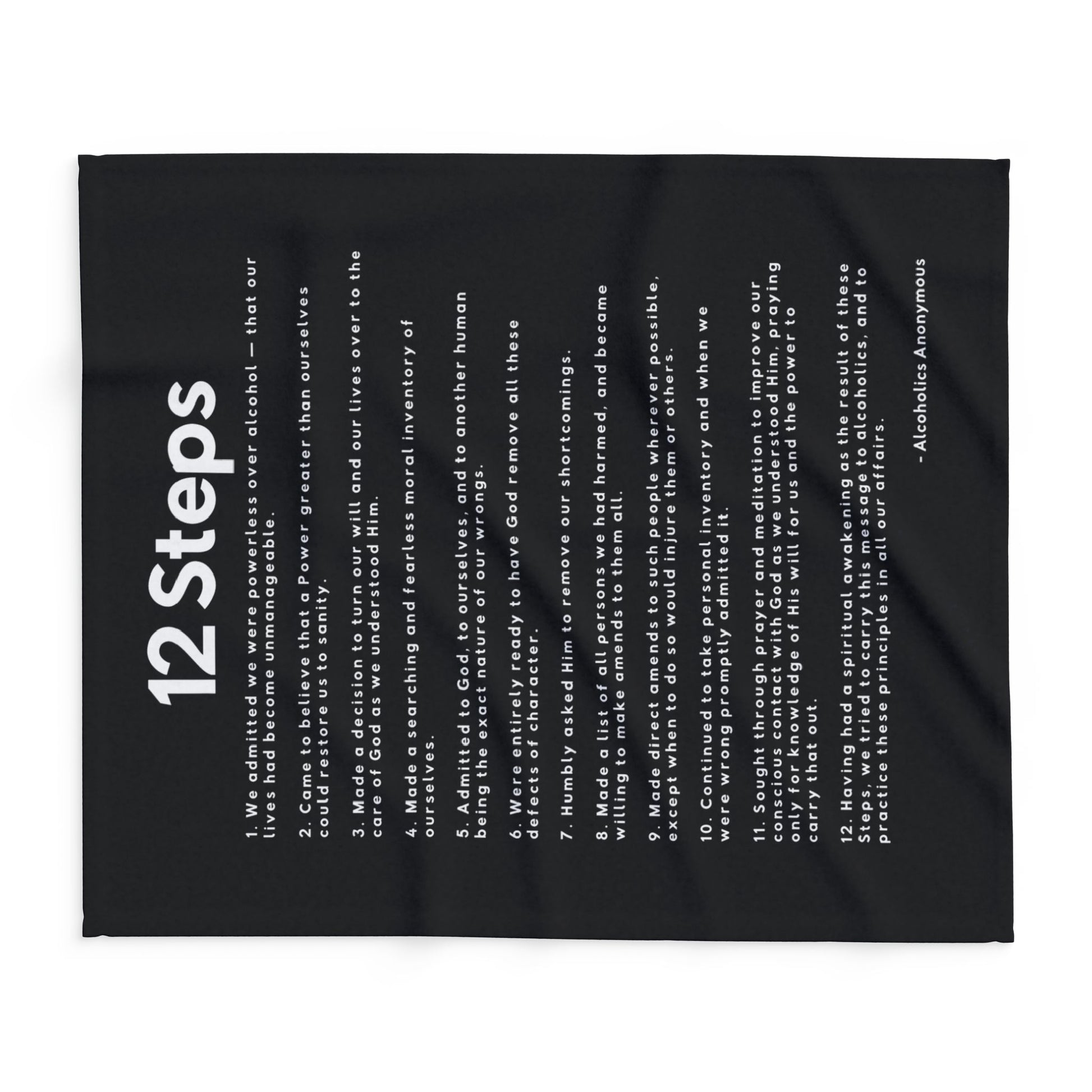 Haler Smith - Home Decor - Haler Smith Polar Fleece Blanket - 12 Steps - Black