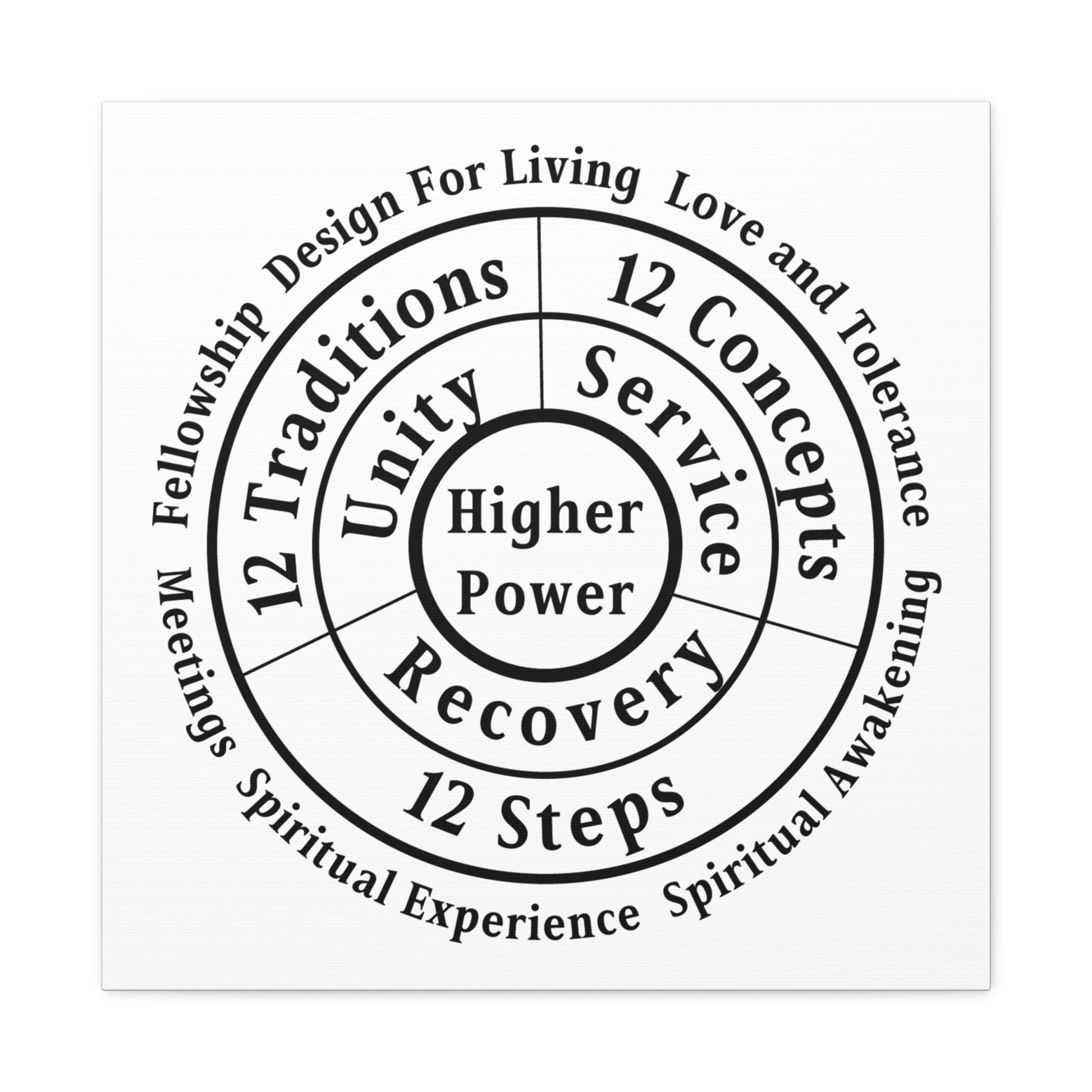 Haler Smith - Canvas - Haler Smith Matte Canvas - Higher Power 1 - White Matte Finish