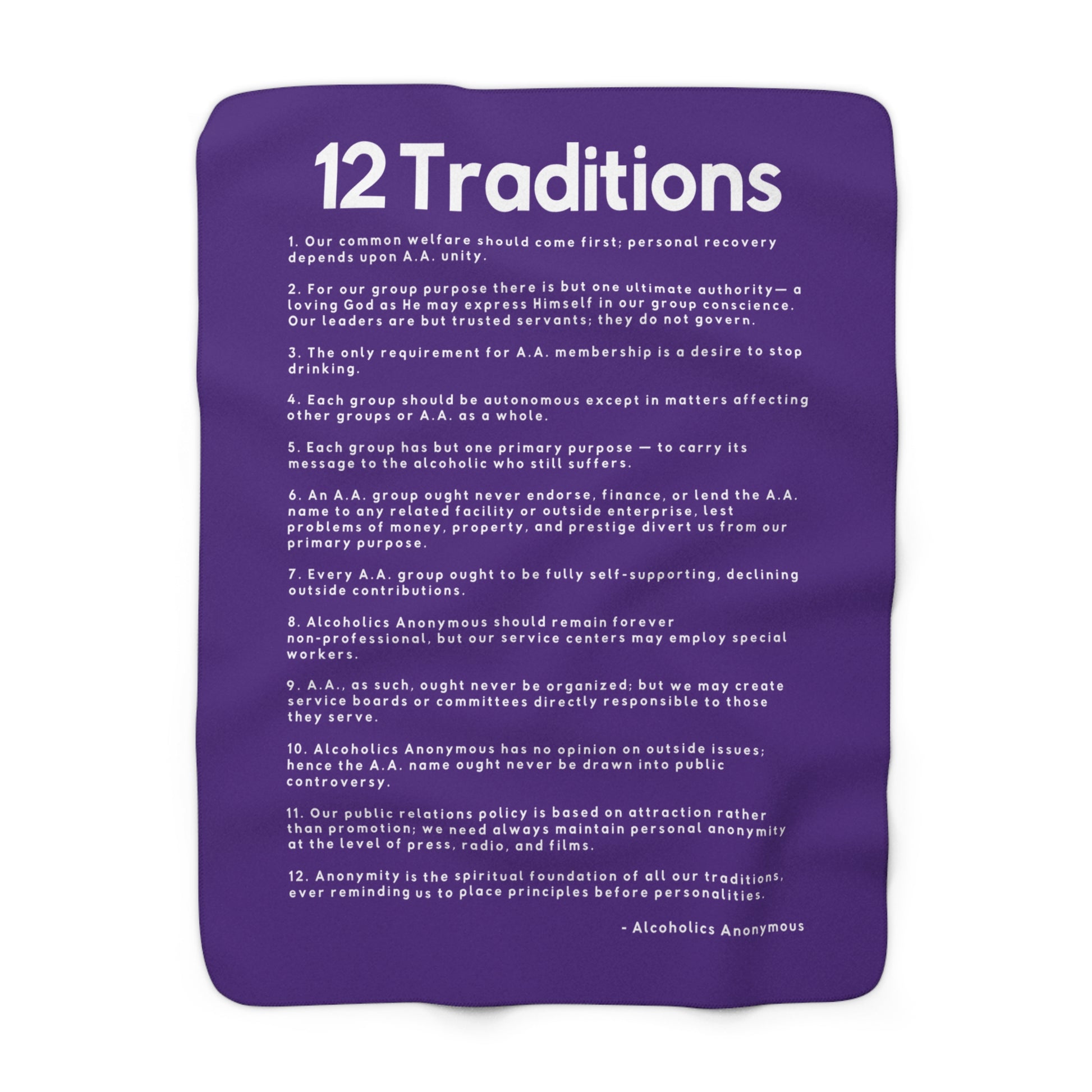 Haler Smith - Home Decor - Haler Smith Sherpa Fleece Blanket - 12 Traditions - Purple